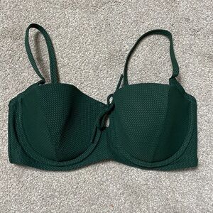 Shade & Shore Green Padded Bikini Top Size 34 D